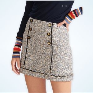 NWT VERONICA BEARD Alfie Tweed Skirt - Blue